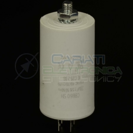 Condensatore elettrico 20 uF 20uF 450V Capacitore avvio motore pompa elettropompa SR Passive