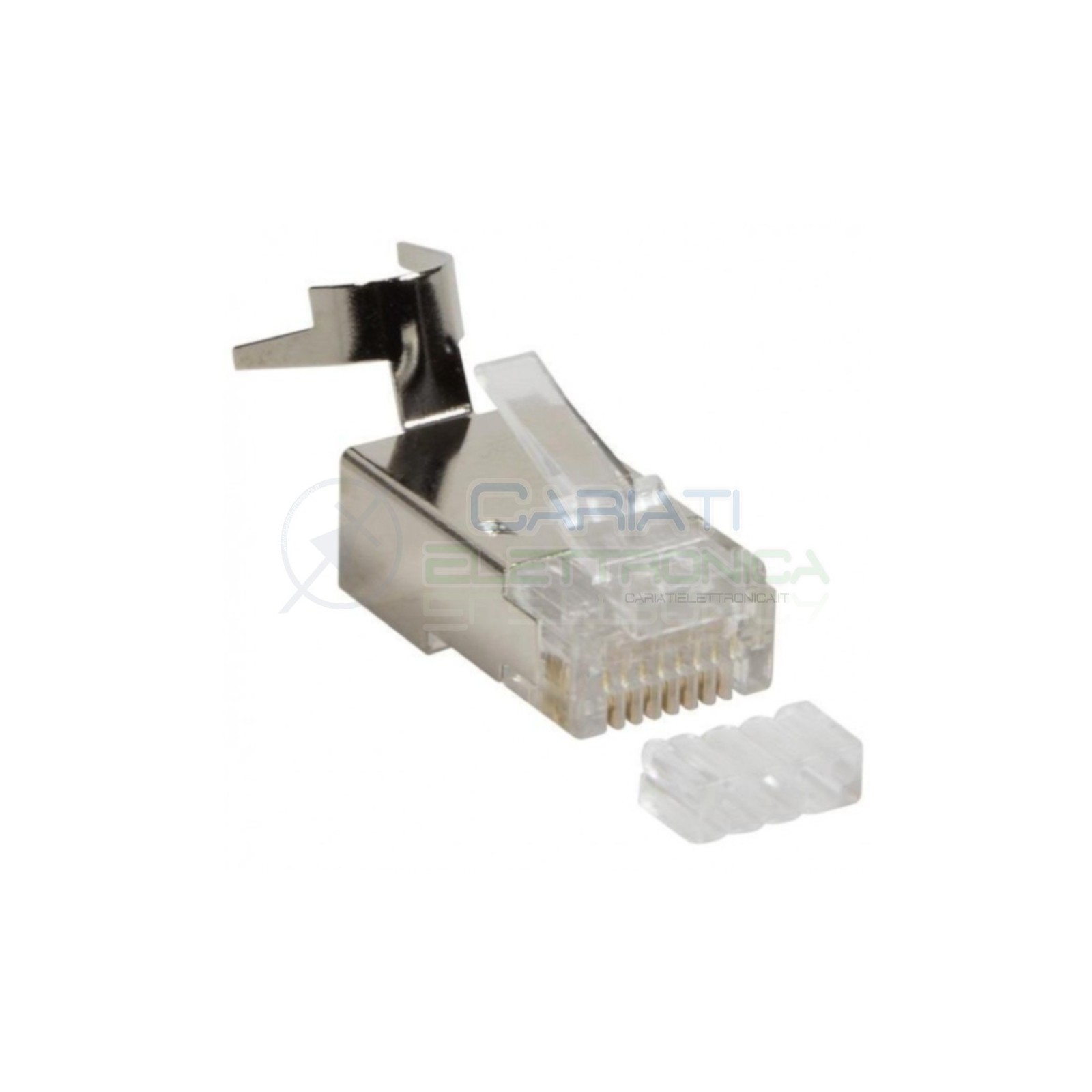2 PEZZI PLUG CONNETTORE RJ45 CAT 6 6A 7 7A AWG23 AWG22 CAVO LAN SCHERMATO FTP ETHERNET