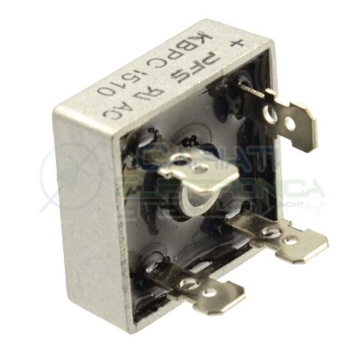 1 PEZZO Ponte di diodi KBPC1510 15A 1000V Raddrizzatore Monofase PFS Sep