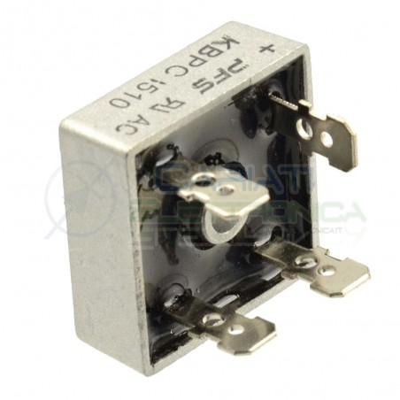 1 PEZZO Ponte di diodi KBPC1510 15A 1000V Raddrizzatore Monofase PFS Sep