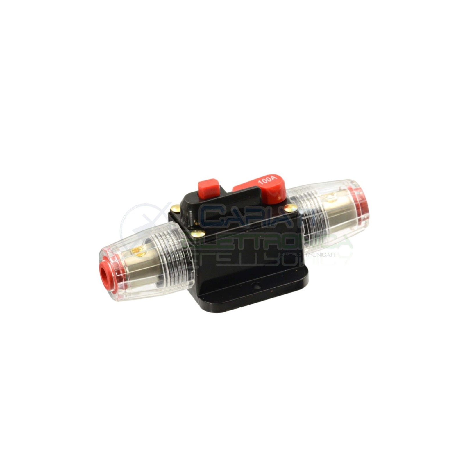 Fusibile 100A 12V 24V DC con Interruttore Riarmo per Car Audio Auto Camper Camion