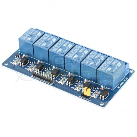 Scheda 6 relè optpisolati 12v 10A 250Vac Arduino Shield con led Generico