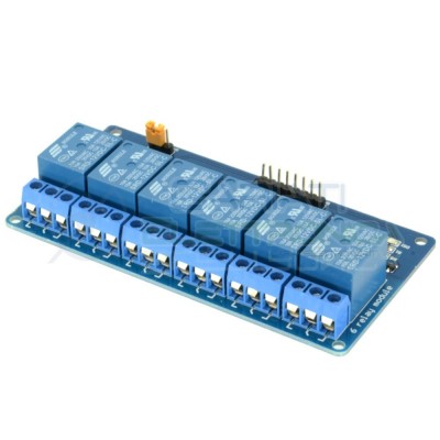 Scheda 6 relè optpisolati 12v 10A 250Vac Arduino Shield con led Generico