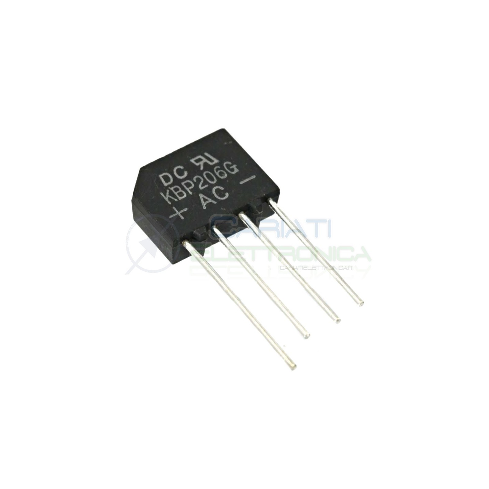 3 Pezzi KBP206G Ponte raddrizzatore piatto 600V 2A DiotecDIOTEC SEMICONDUCTOR