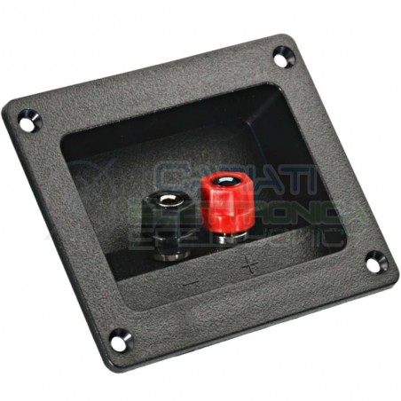 1 PEZZO Morsettiera Quadrata 2 poli per casse Acustiche Speaker AltoparlantiGenerico