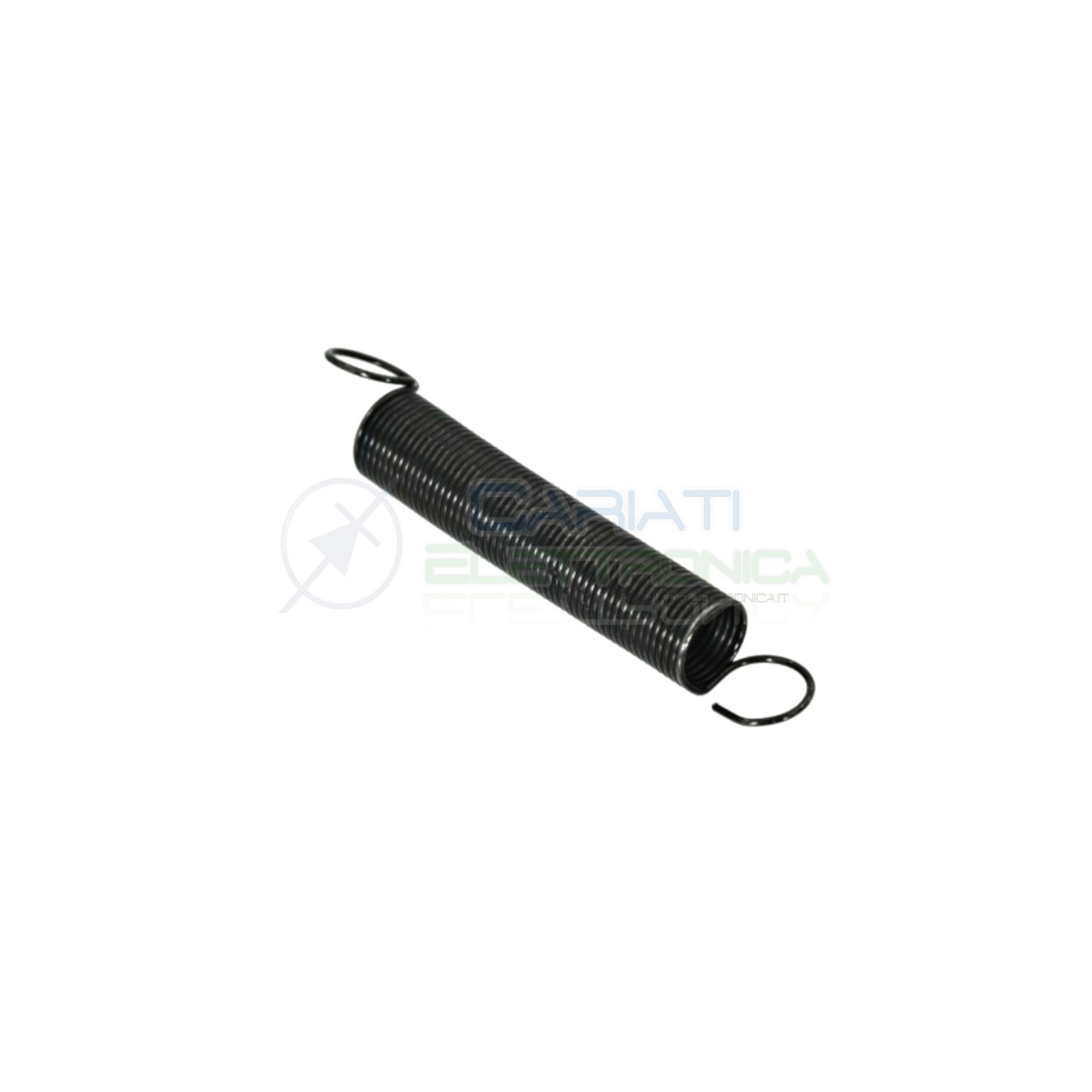 5 PEZZI Molla Spring con Gancio e occhiello Nera da 38mm x 6mm Generico