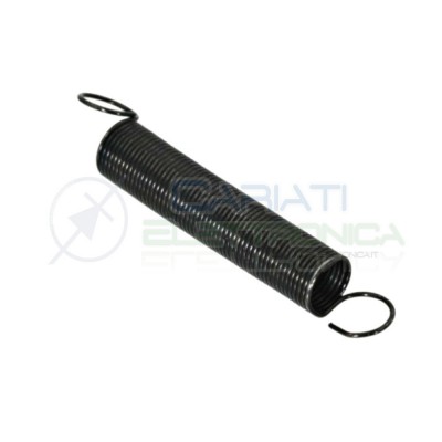 5 PEZZI Molla Spring con Gancio e occhiello Nera da 38mm x 6mm Generico