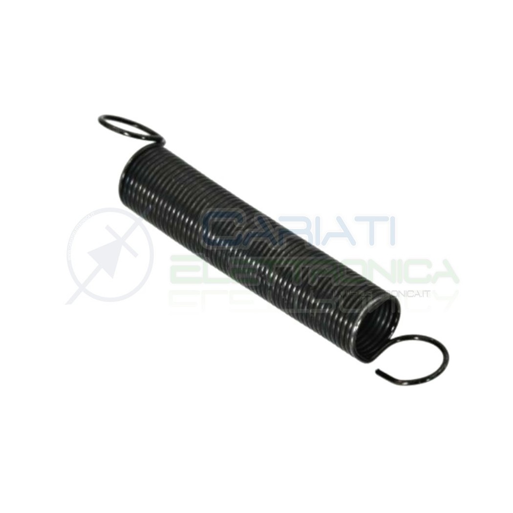 5 PEZZI Molla Spring con Gancio e occhiello Nera da 38mm x 6mm Generico