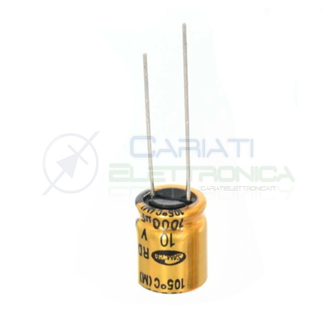 10 pcs Electrolytic Capacitor 1000uF 1000 uF 10V 105° 10X12 mm pitch 5mm SAMWHASamwha