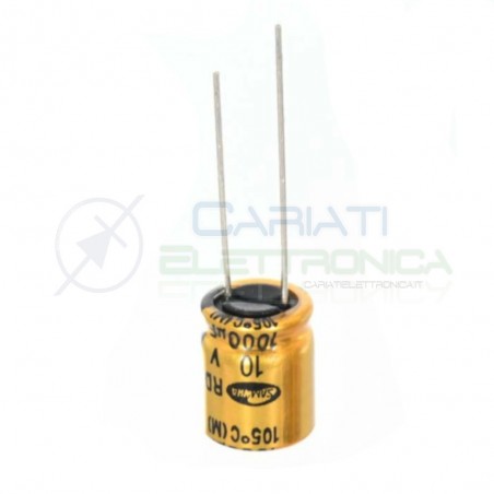 10 pcs Electrolytic Capacitor 1000uF 1000 uF 10V 105° 10X12 mm pitch 5mm SAMWHASamwha