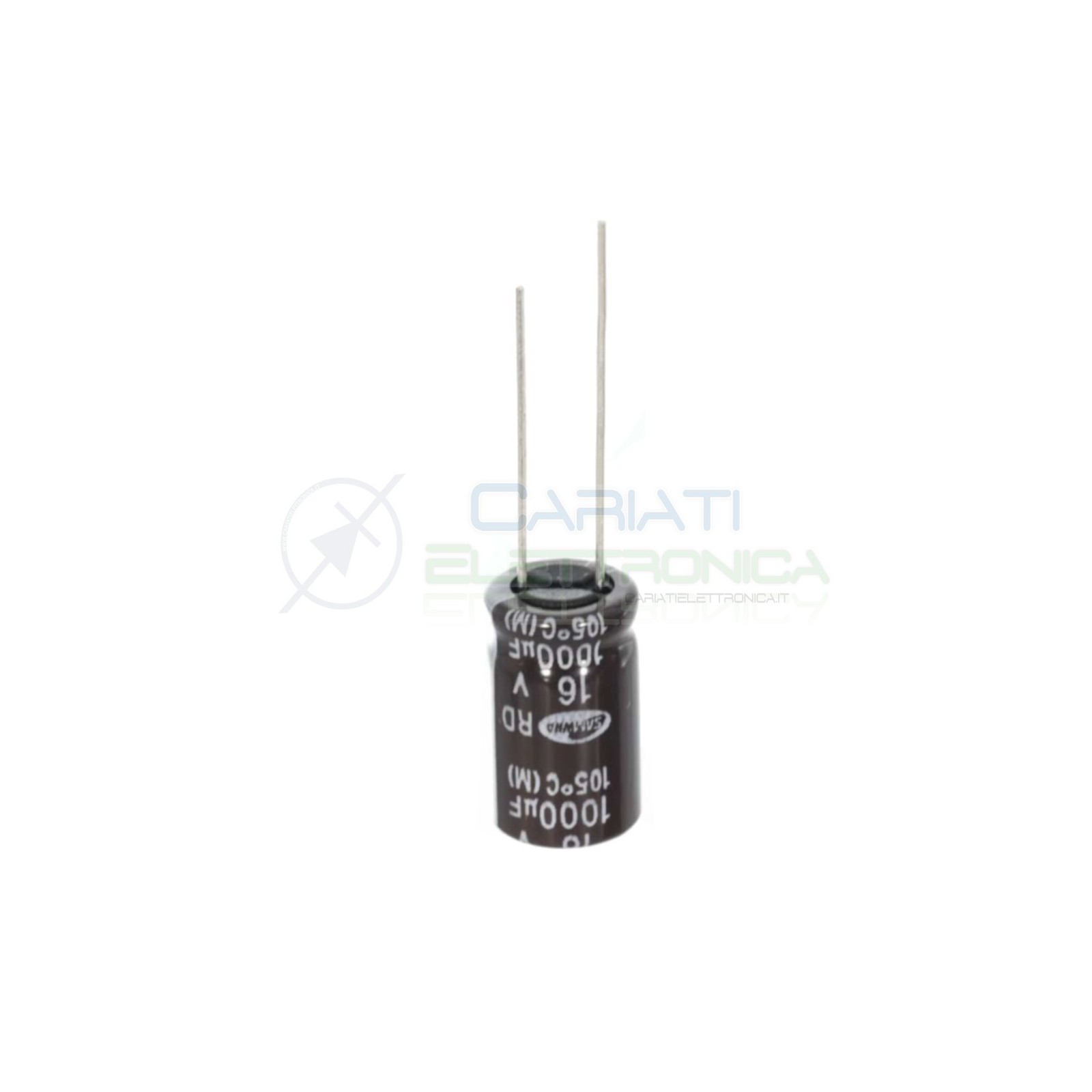 10 PEZZI CONDENSATORE ELETTROLITICO 1000uF 1000 uF 16V 85° 10X16 mm Passo 5mm SAMWHA Samwha
