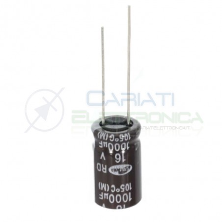 10 pcs electrolytic capacitor 1000uF 1000 uF 16V 85° 10X16 mm connector pitch 5mm SAMWHASamwha