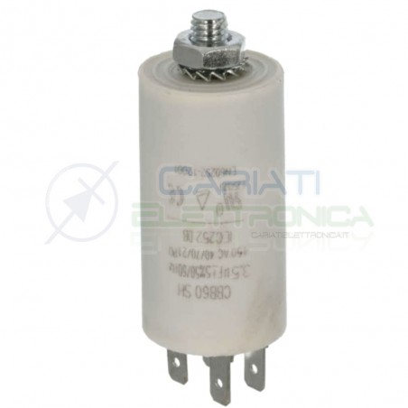 CONDENSATORE ELETTRICO 3,5 uF 3,5uF 450V CAPACITORE MOTORE POMPA ELETTROPOMPA
