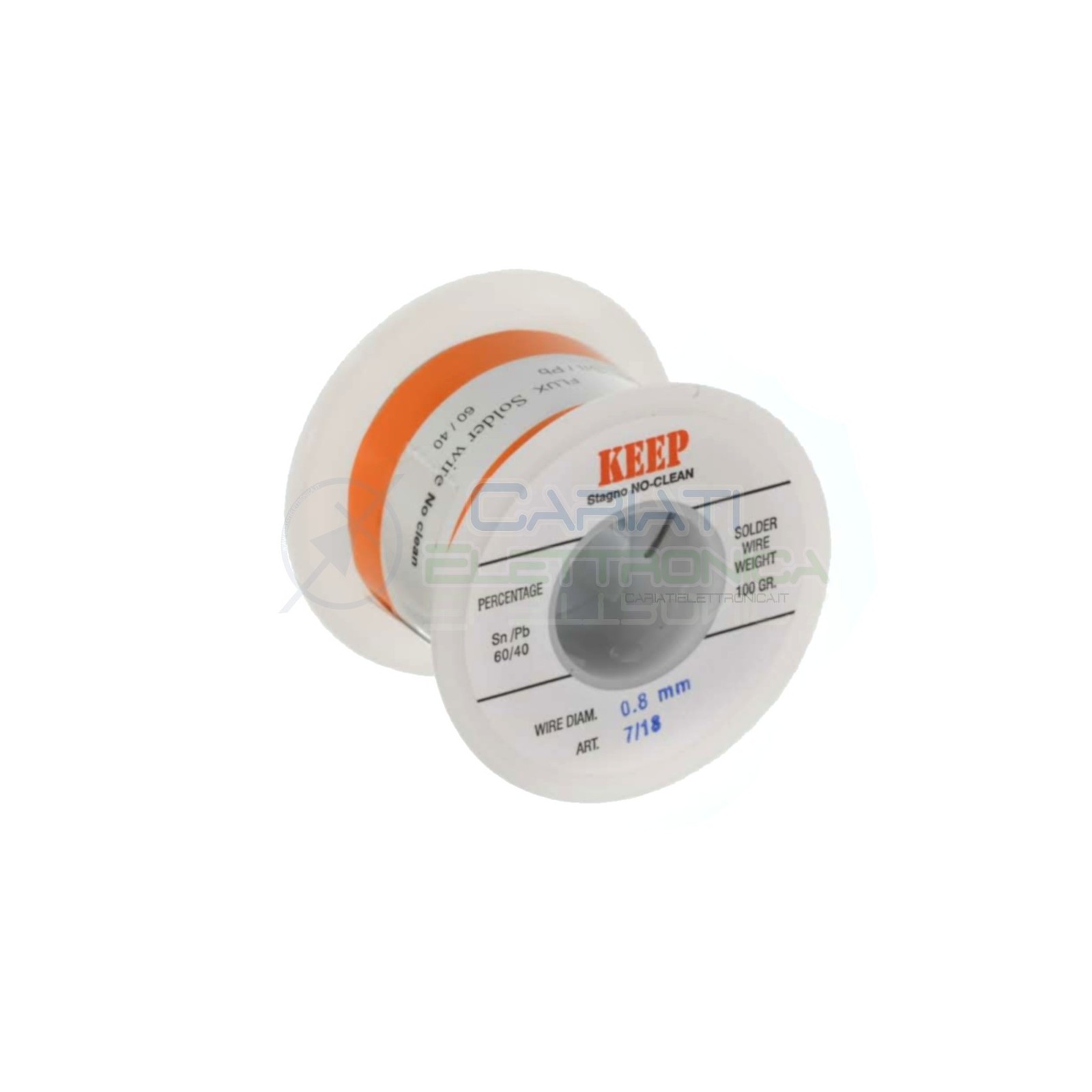 100g Bobina rotolo di stagno da 0,8mm 60/40 Sn60 PB40 NoClean Keep Saldatura  Keep