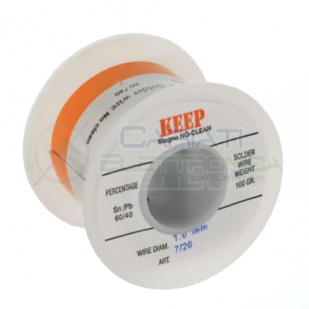 100g Bobina rotolo di stagno da 1mm 60/40 NoClean Keep Saldatura  Keep