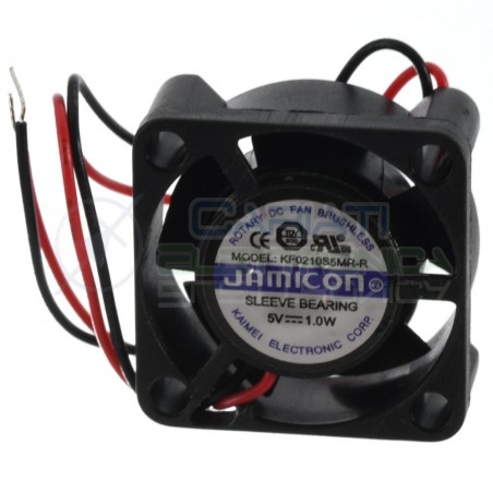 KF0210S5MR Ventola 25x25x10mm 5V 1W JAMICON Dissipazione Ventilazione Jamicon