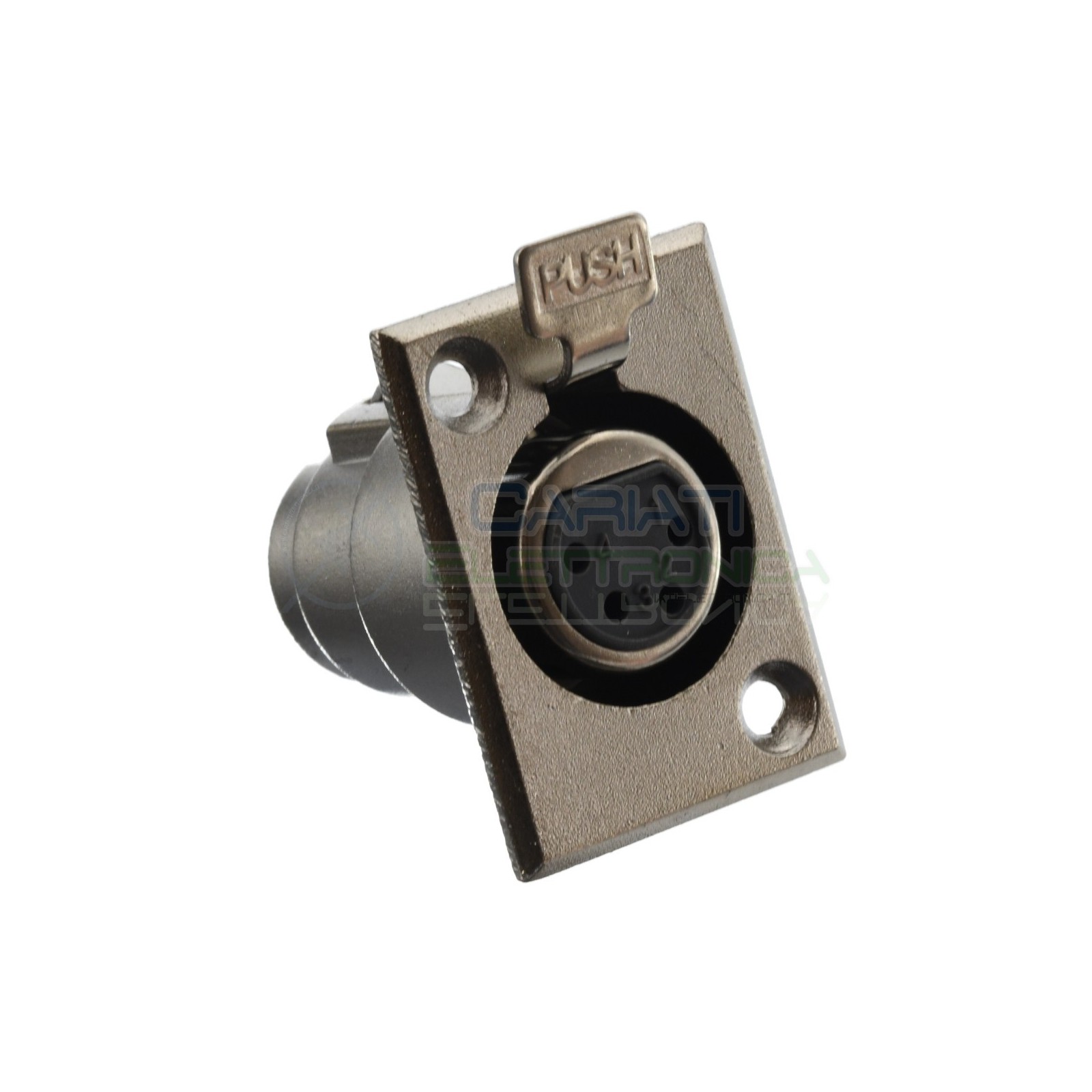 1 PEZZO CONNETTORE PRESA XLR CANON MICROFONICA 4 POLI PIN DA PANNELLO