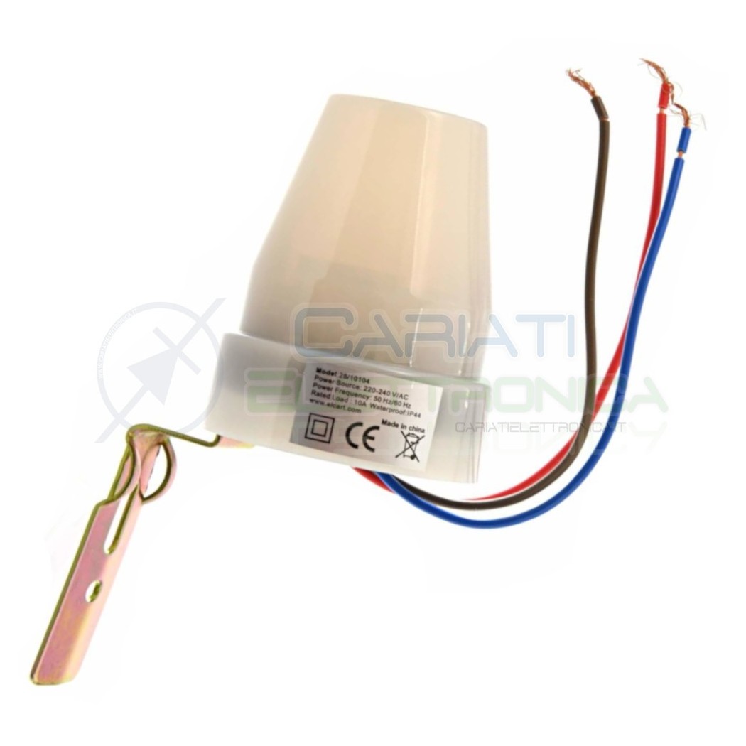 Interruttore Sensore Crepuscolare 10A 220V per Luci Lampade Faro LED Esterno Elcart