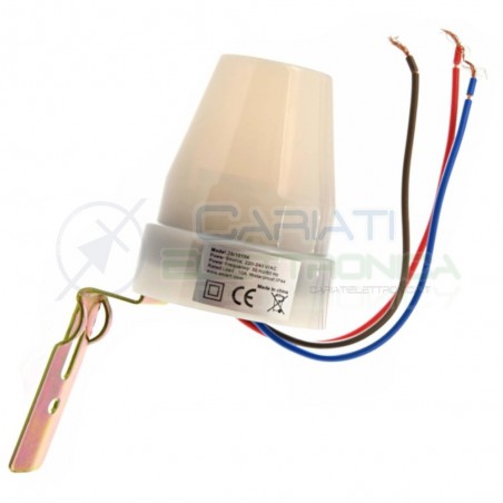 Interruttore Sensore Crepuscolare 10A 220V per Luci Lampade Faro LED Esterno Elcart