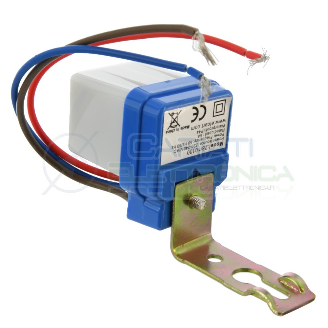 Interruttore Sensore Crepuscolare 6A 220V per Luci Lampade Faro LED Esterno Elcart