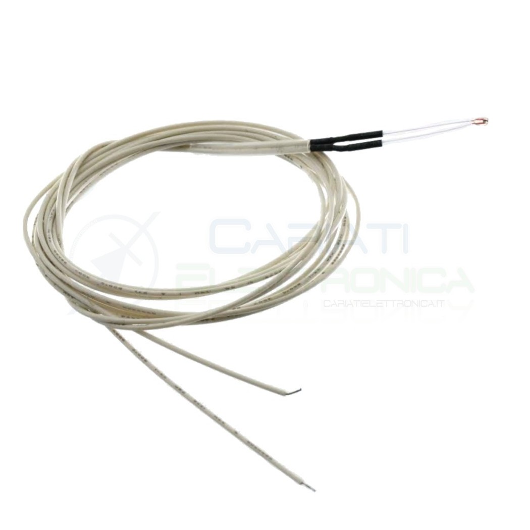 Termistore NTC 3950 100K con Cavo 1 metro Reprap Mendel Prusa stampante 3D printerGenerico
