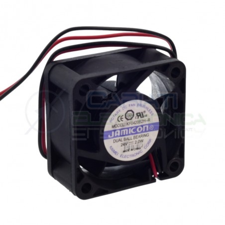 Ventola 40 x 40 x 20 mm 24V 2W JAMICON KF0420B2H-R Dissipazione Ventilazione