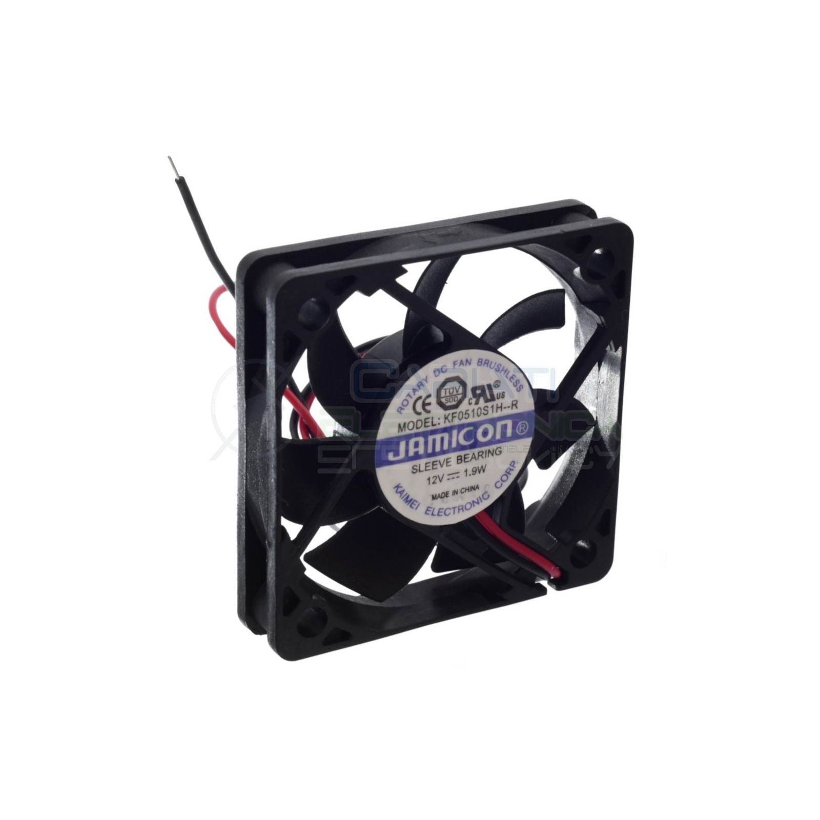 Ventola 50 x 50 x 10 mm 12V 1.9W JAMICON KF0510S1H-R Dissipazione Ventilazione