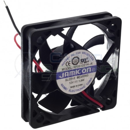 Ventola 50 x 50 x 10 mm 12V 1.9W JAMICON KF0510S1H-R Dissipazione Ventilazione