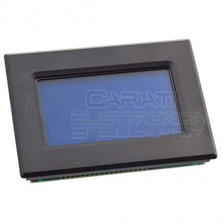 Display grafico 128 x 64 LCD retroilluminato BLU CON MASCHERA Arduino Pic ST7920 standard