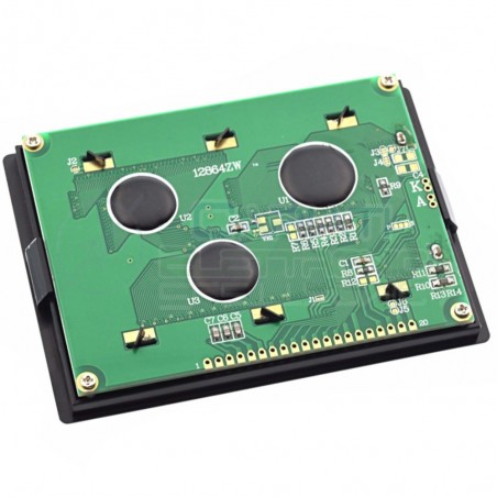 Display grafico 128 x 64 LCD retroilluminato BLU CON MASCHERA Arduino Pic ST7920 standard