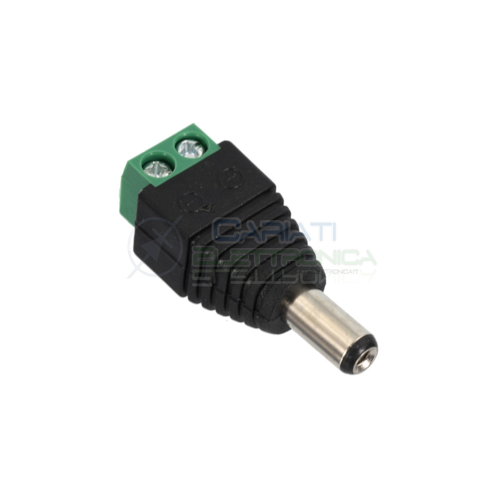 2 Pezzi connettore Jack presa Dc 5,5x2,1mm alimentazione maschio 11mmCariati Elettronica
