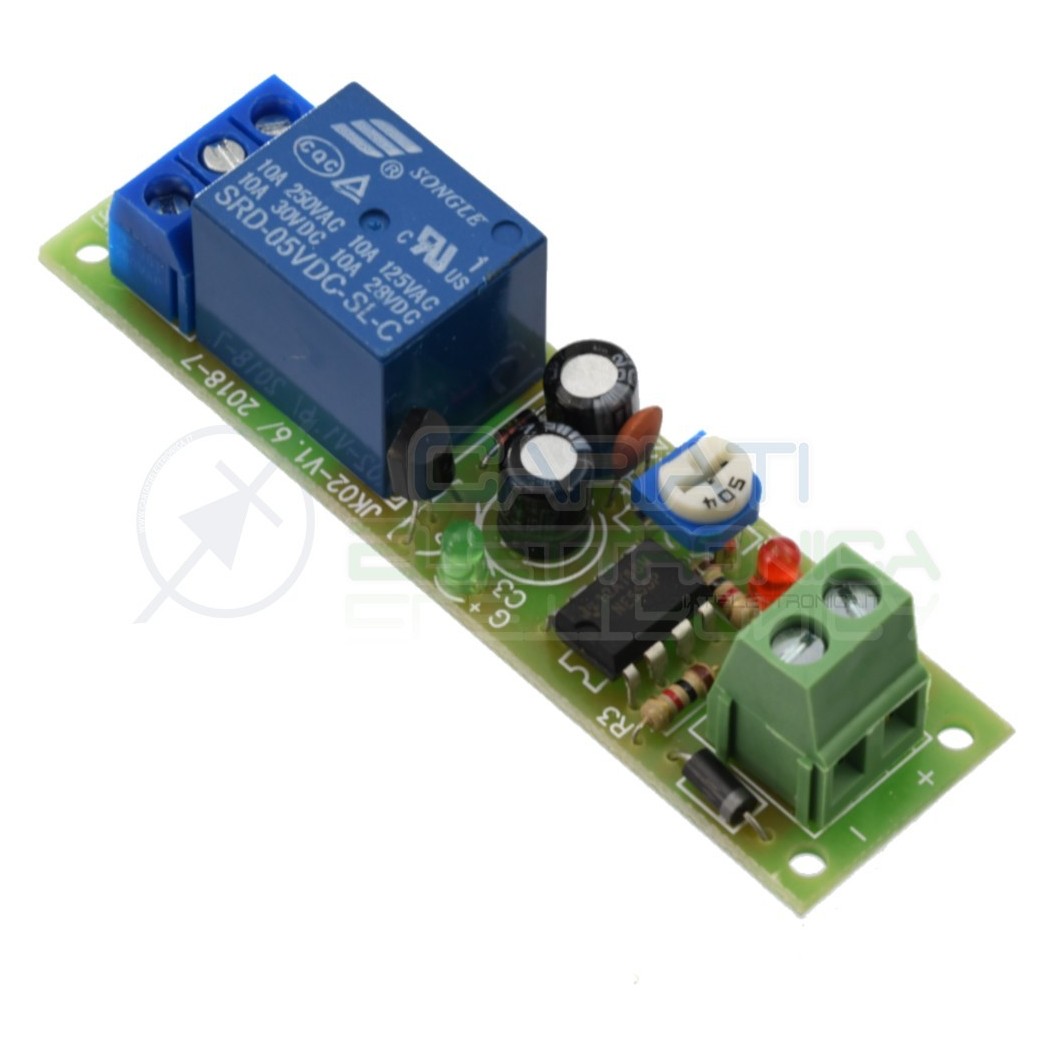 Modulo Temporizzatore Timer 0-60 Secondi 5V Regolabile Ne555 Rele' Relay Generico