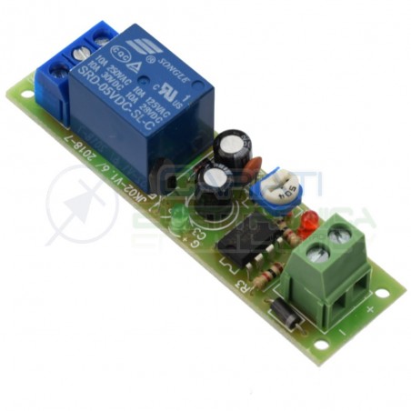 Modulo Temporizzatore Timer 0-60 Secondi 5V Regolabile Ne555 Rele' Relay Generico