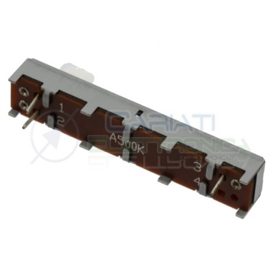 Potenziometro slider Mono a slitta Logaritmico 45mm 500kohm A500K Audio MixerGenerico