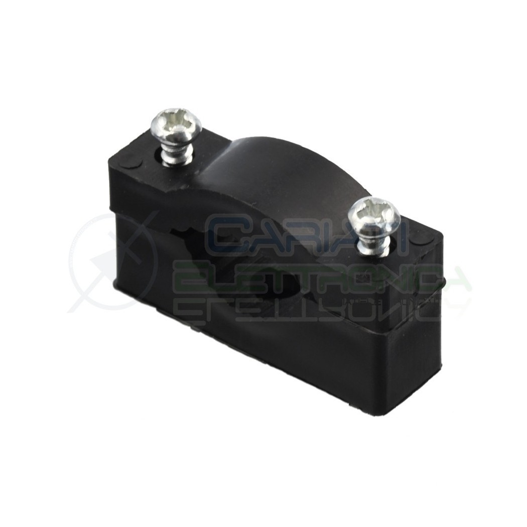 3 PEZZI Fermacavo Fissacavo Blocca Cavo 44 x 14 x 24 mm nero con foro di fissaggioGenerico