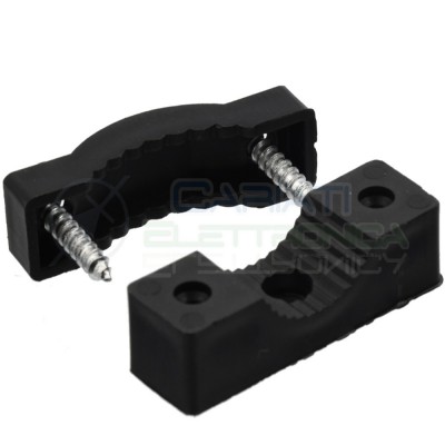 3 PEZZI Fermacavo Fissacavo Blocca Cavo 44 x 14 x 24 mm nero con foro di fissaggioGenerico