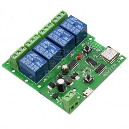 Board 4 Channel relay 10A WiFi Wireless 5V 12V 24V 32V Delay Relay Switch APP Remote ControlGenerico