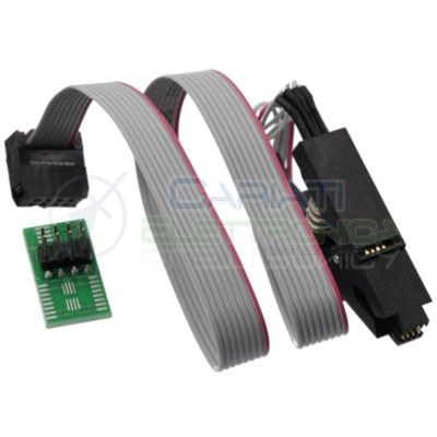 Pinza Adattatore Clip Test per integrati SOIC8 SOP8 a DIP8 con cavo Generico