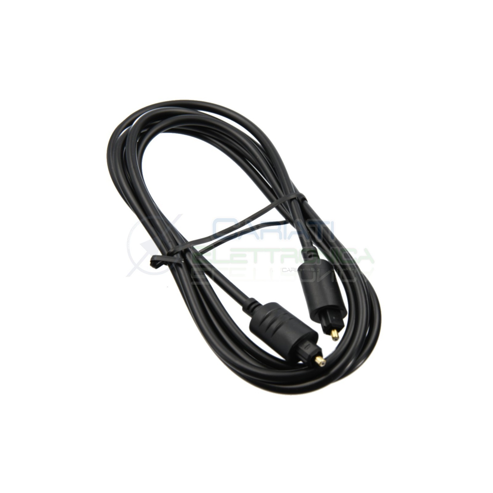 Cavo Cavetto audio digitale ottico da 1,5m Nero con connettore spina Toslink