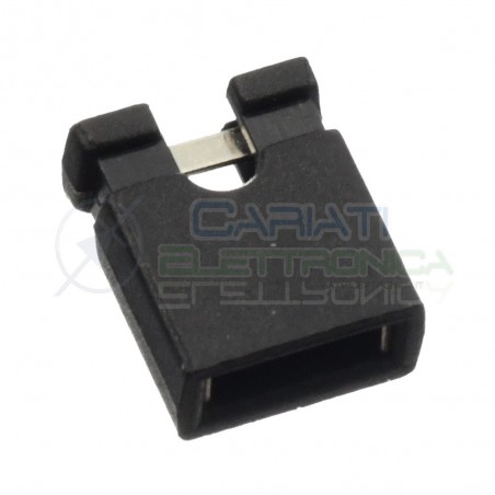 10 PEZZI Jumper Cap mini ponticello Passo 2,54 mm corto circuito Test PointGenerico
