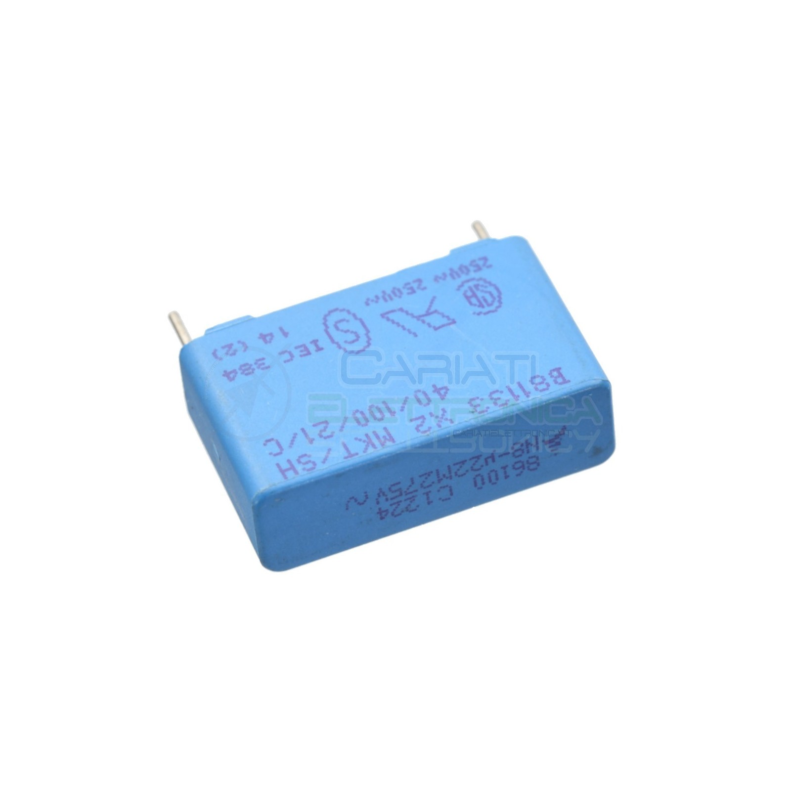 Condensatore in Poliestere 220nF 0.22uF 275Vac X2 Passo 22,5mm 20% EPCOS EPCOS