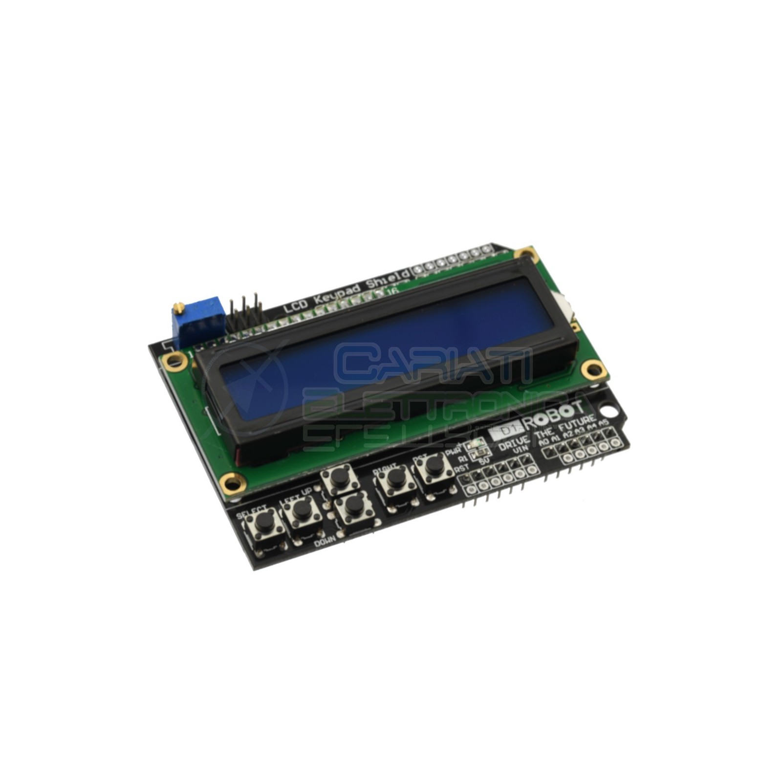 Display Shield LCD 16x2 1602 per ARDUINO CON TASTIERA 6 Pulsanti