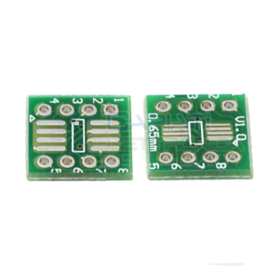 2 Pezzi Adattatore Basetta Test PCB SOP8 SO8 SOIC8 SMD a DIP8Generico