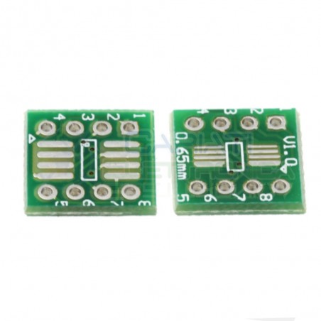 2 Pezzi Adattatore Basetta Test PCB SOP8 SO8 SOIC8 SMD a DIP8Generico