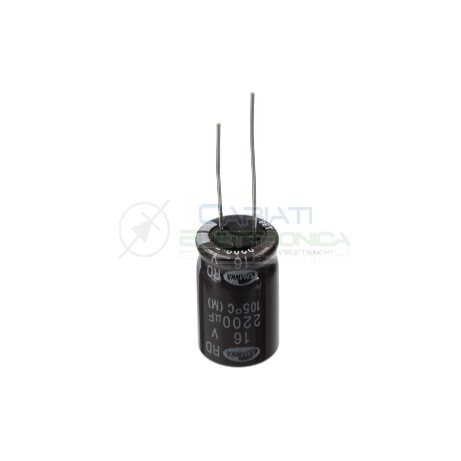 5 PEZZI CONDENSATORE ELETTROLITICO SAMWHA 2200uF 2200 uF 16V 105°C 12x20 mm Passo 5mm Samwha
