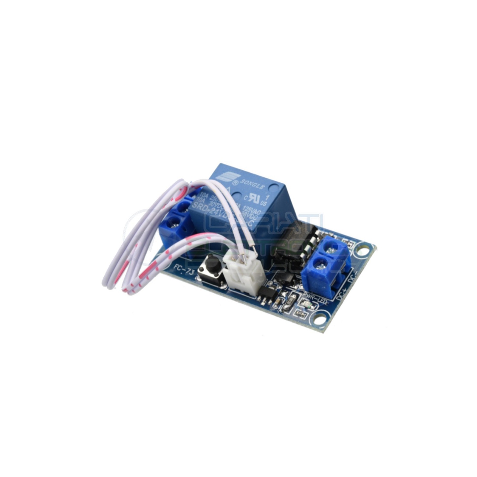 Scheda Relay Relè BISTABILE 24V Dc 10A Singolo 1 Scambio SONGLE SRD-24VDC-SL-C SPDT PCB