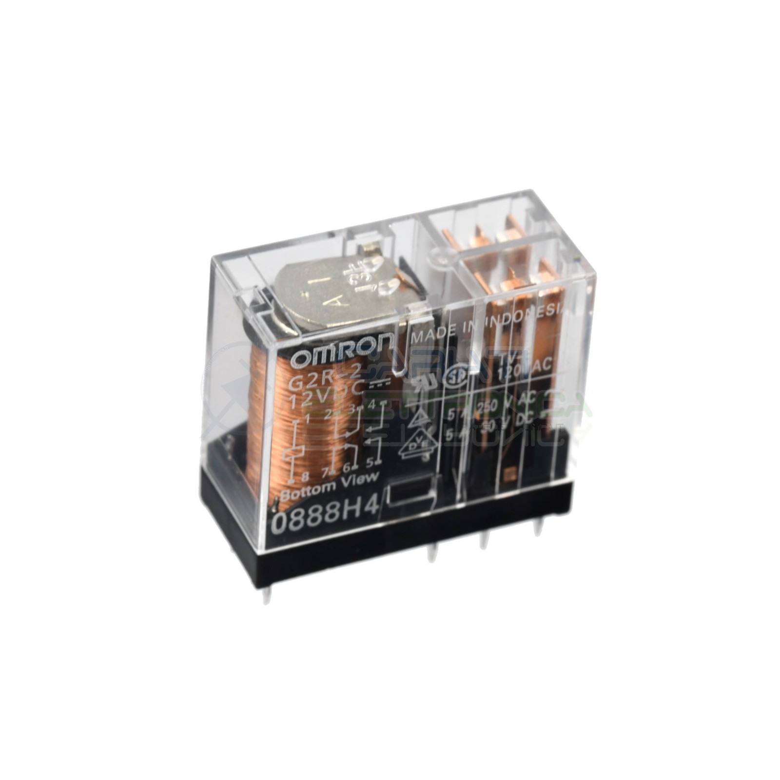 Relè OMRON G2R-2 bobina da 12V dc 5A 250Vac 5A 30Vdc DPDT Doppio scambio contattoOmron