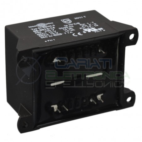 Trasformatore alimentatore incapsulato 28VA 15V Ingresso 230V Ac Uscita 2 x 15V