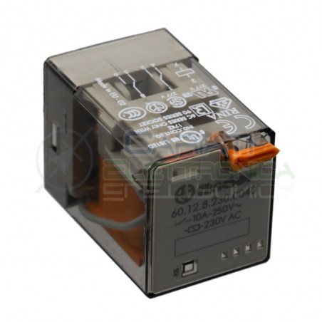 Relè Rele' FINDER 60.12.8.230.0040 OCTAL 10A 250V BOBINA 230VAC 2 CONTATTI DPDTFinder