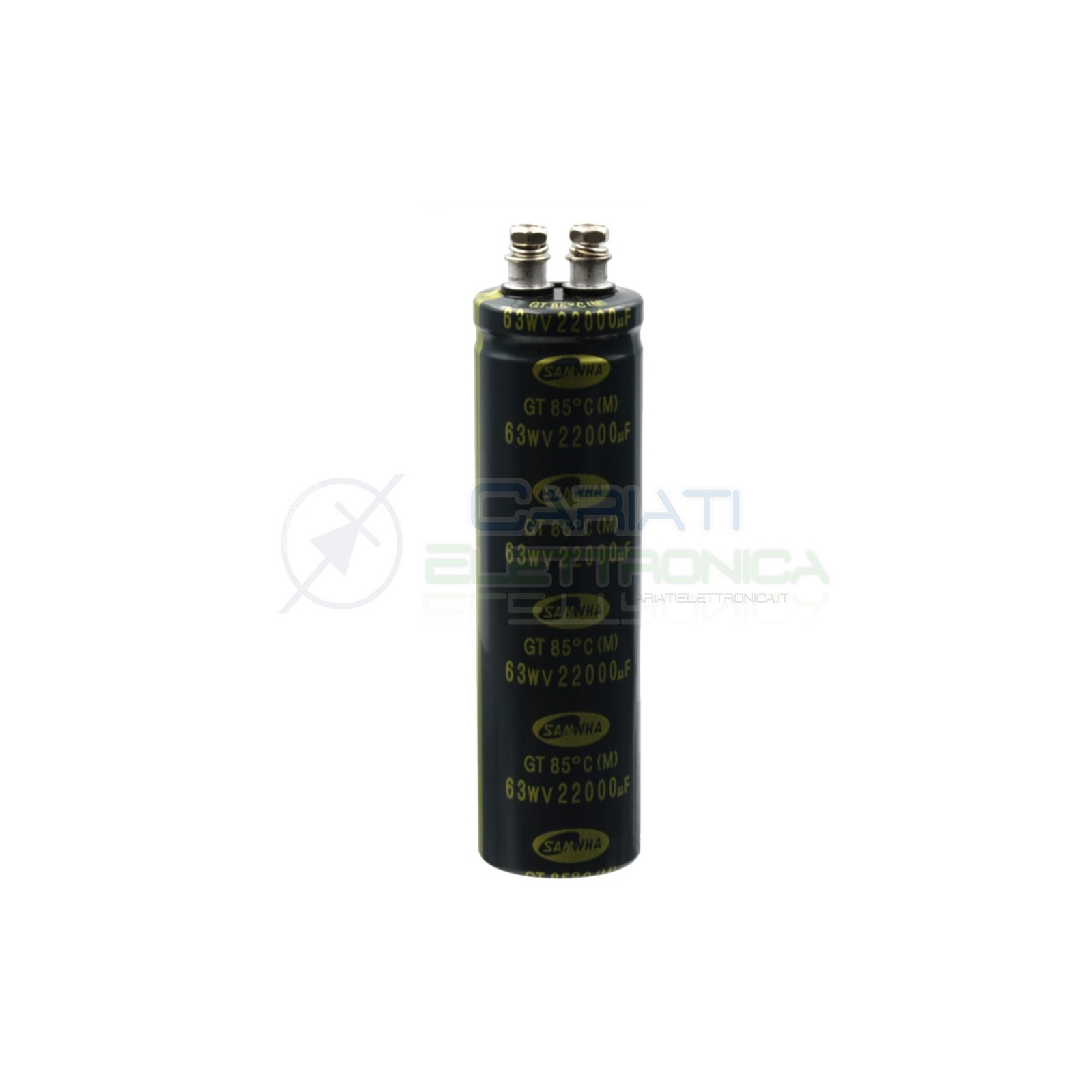 Condensatore elettrolitico SAMWHA SNAP IN 22000 uF 22000uF 63V 85°C 35x120mm Samwha